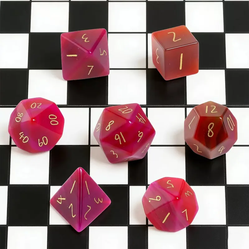 Wholesale Agate Gemstone Dice — Natural agate gemstone dice — every set unique. In stock, ready to ship.