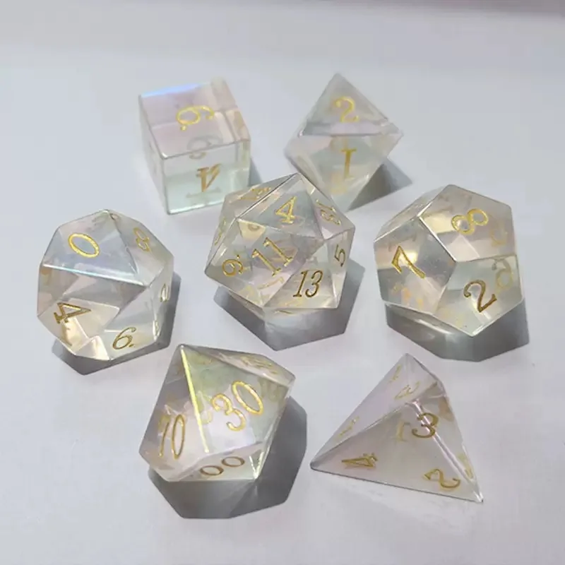 Wholesale Clear Quartz Gemstone Dice — Natural clear quartz gemstone dice — every set unique. In stock, ready to ship.