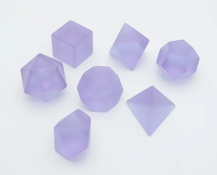 Set de dés en pierre Purple Glass (2)