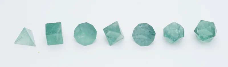 Set de dés en pierre Green Fluorite