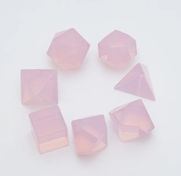 Set de dés en pierre Pink Opalite