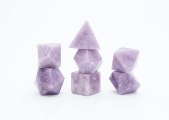 Set de dés en pierre Lilac Stone