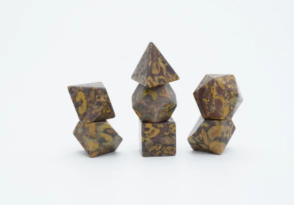 Set de dés en pierre Camo Jasper