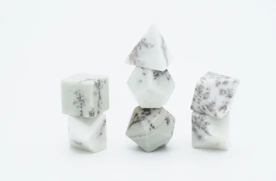 Set de dés en pierre Wood Grain Jasper