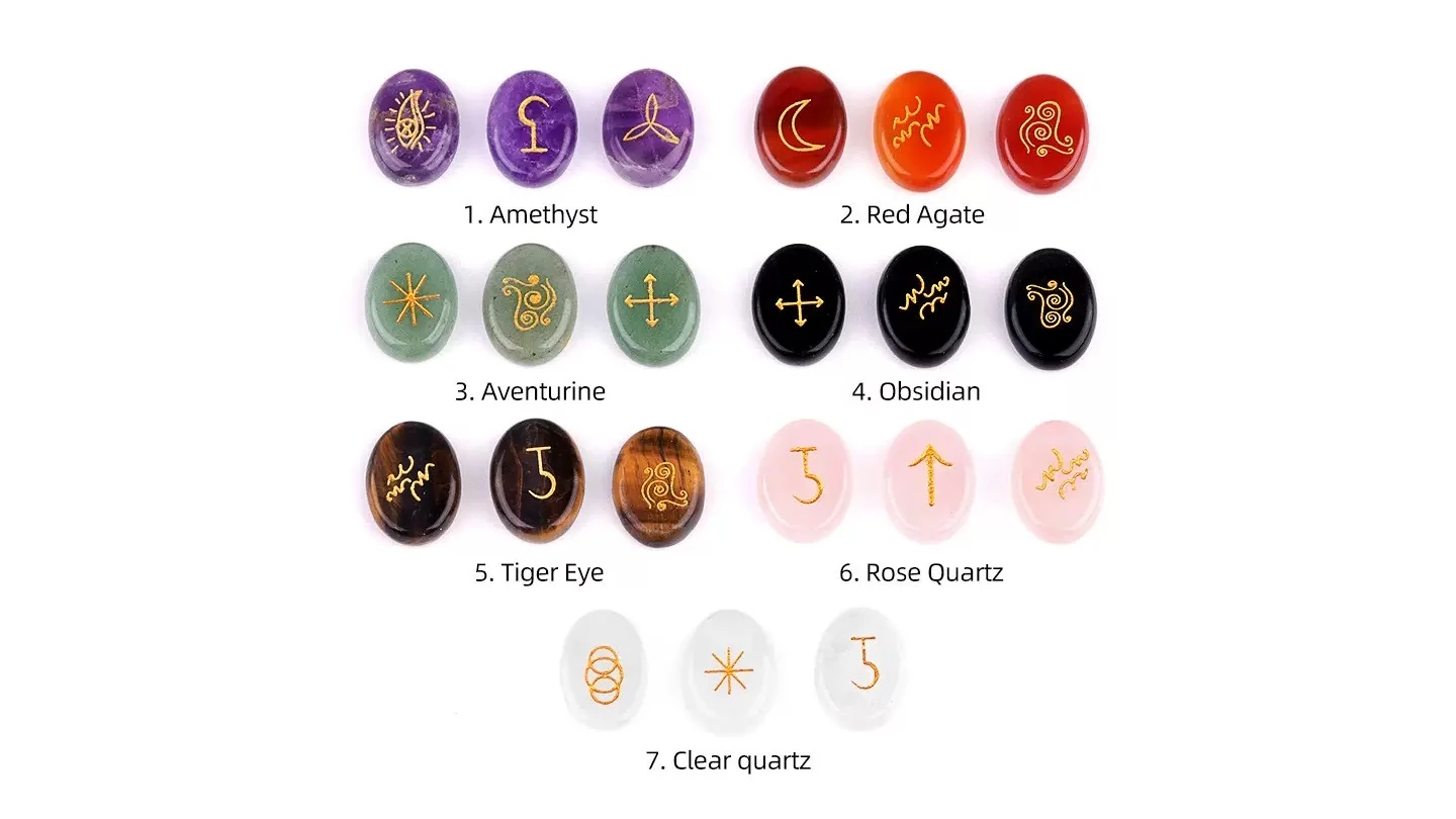 Gemstone Witch Rune Stones