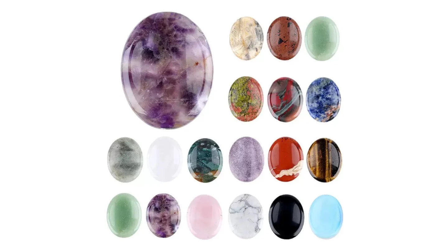 Gemstone Worry Stones — Multiple material options · Confirm your preferred material with your quote